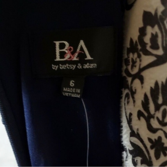 B&A by Betsy and Adam Sequin Lace Bodice Ruched Back Dress - Picture 7 of 8